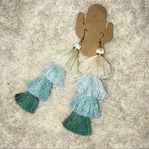 SOLD - Multicolored Tassel earrings